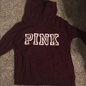 Victoria’s Secret PINK hoodie burgundy w cowl neck